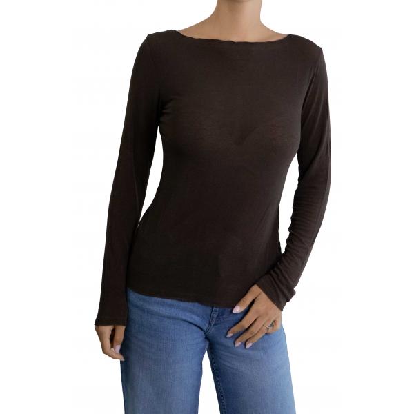 Maglia misto cashmere tinta unita 